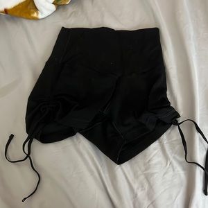 Black side ties shorts